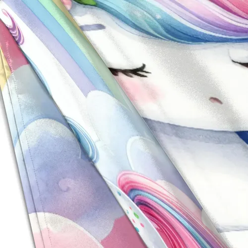 Miniatura 3 de Funda de almohada de satén de unicornio rosa lindo para cabello y piel, tamaño estándar, funda de almohada de seda suave de satén refrescante