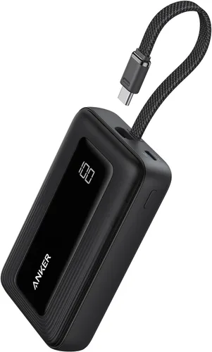 Miniatura 13 de Anker Cargador portátil, banco de energía de 10,000 mAh 30 W, paquete de batería de carga rápida USB-C de entrada y salida, cargador de batería Azul