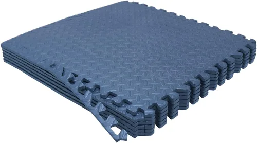 Miniatura 16 de SkyBlue 12 X (24 pies cuadrados) Alfombrilla de piso de gimnasio de 24 x 24 pulgadas de espuma EVA entrelazada para ejercicio de fitness, Celeste