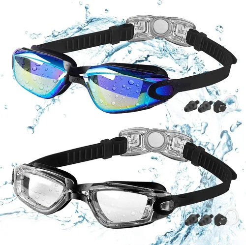 Miniatura 11 de COOLOO - Gafas de natación para niños, paquetes de 2 gafas de natación para niños y niñas de 4 a 16 años