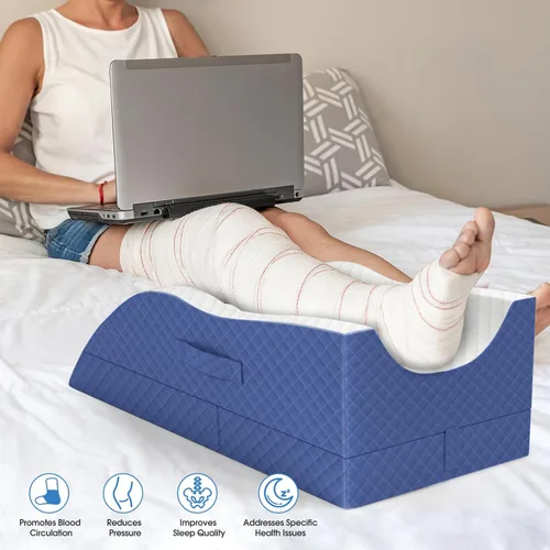 Miniatura 3 de TranquilRelax Almohadas de elevación para pierna después de la cirugía, almohada de cuña ajustable de espuma viscoelástica para lesiones o descanso