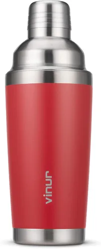 Miniatura 10 de VINUR Coctelera aislada, coctelera de Martini aislada al vacío de acero inoxidable de 20 onzas con colador integrado y tapa jigger para camarero