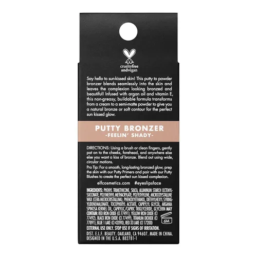 Miniatura 4 de e.l.f. Bronceador de masilla, fórmula cremosa y altamente pigmentada, crea un brillo bronceado de larga duración, infundido con aceite de argán