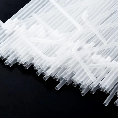 Miniatura 3 de ALINK Paquete de 100 pajitas flexibles transparentes para beber, pajitas flexibles de plástico desechables, 7.75 x 0.23 pulgadas