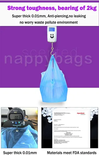 Miniatura 4 de Bolsa de pañales desechable para bebé, los sacos de pañales cubren el olor de la incontinencia realmente, polvo ligero y fresco para bebé, aroma