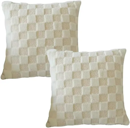 Miniatura 8 de Juego de 2 fundas de almohada decorativas de piel sintética suave de 12 x 20 pulgadas, fundas de cojín rectangulares para sofá, sala de estar