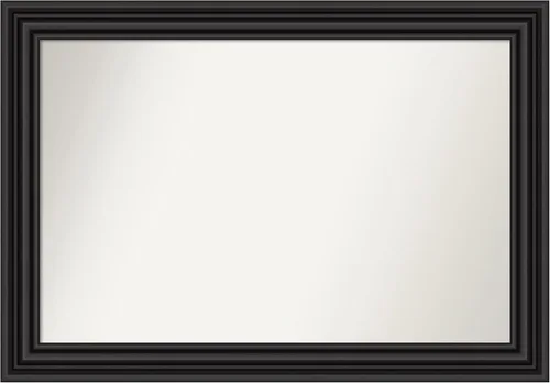 Miniatura 591 de Amanti Art Espejo personalizado, espejo de baño negro puente, espejo de pared o espejo de tocador de baño sobre el fregadero (26 x 26 pulgadas)