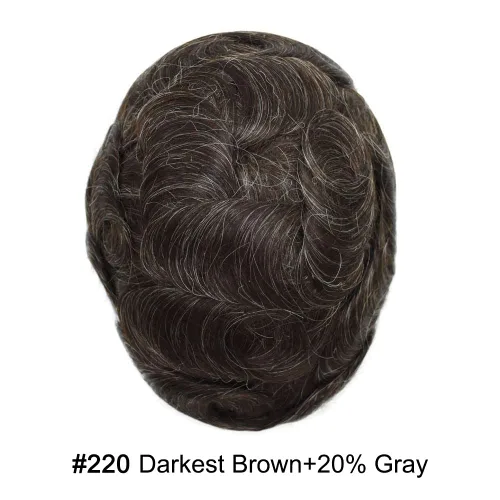 Miniatura 137 de Sistema de repuesto de cabello humano europeo con encaje frontal suizo para hombre, tupé para hombre, pieza de cabello, nudo blanqueado, línea #17