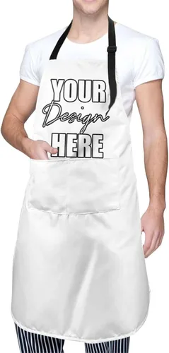 Miniatura 31 de AmaPark Delantal personalizado impermeable con bolsillos personalizados divertidos delantales de chef para cocinero Jaspeado Oscuro