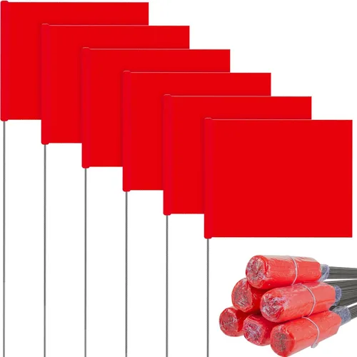 Miniatura 9 de Amylove 540 Piezas Banderas Marcadoras 15 x 4 x 5 Pulgadas Banderas Marcadoras para Césped Patio Topografía para Riego de Césped Paisajismo Cerca