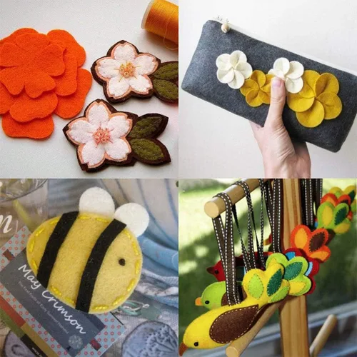 Miniatura 5 de BUYGOO 60 hojas de tela de fieltro rígido, 8 x 12 pulgadas, hojas de fieltro para manualidades, colores surtidos, 0.039 in de grosor, fieltro rígido