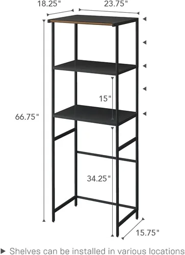 Miniatura 7 de YAMAZAKI Home Tower Estante de almacenamiento para electrodomésticos de cocina, estantería de metal, organizador de pie, estantes resistentes, 67