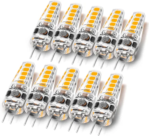 Bombillas LED G4 de 12V 24V 10W 20W Reemplazo de Bombilla Halógena T3 107d, JC Bi-Pin G4 2W 220lm para Bajo Gabinete, Luces Empotradas, Candelabros,