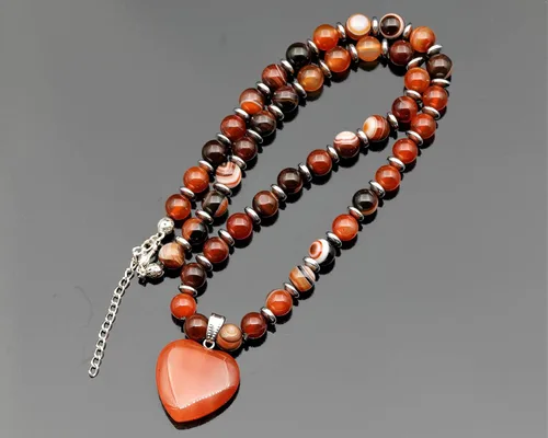 Miniatura 98 de Colgante de corazón de aventurina natural, Collar de cuentas de aventurina genuina, Collar de piedra verde, Collar de piedras preciosas, Cuentas