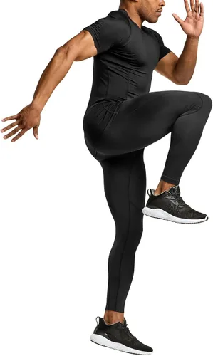 Miniatura 7 de ATHLIO Paquete de 1 o 3 camisetas de compresión de manga corta para hombre, camisetas deportivas de capa base, camiseta de entrenamiento atlético