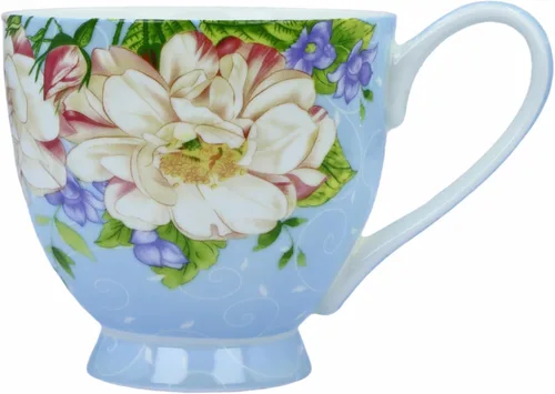Tazas de café de porcelana de hueso de 16oz para mujeres Tazas Flora Tazas de café y té Novedades Tazas de café para regalar a mujeres, mamá, amigas