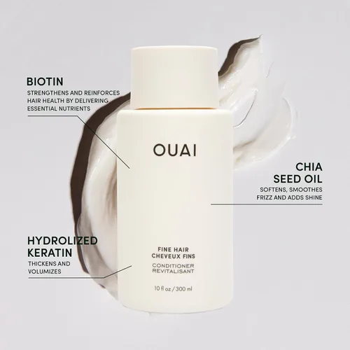 Miniatura 4 de OUAI Juego de champú, acondicionador y mascarilla de tratamiento para cabello fino, voluminizadora, fortalecedora, reparadora, 3