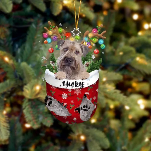 Miniatura 6 de Adorno de Navidad personalizado para perro Airedale Terrier en bolsillo de nieve, adorno para árbol de Navidad, idea de regalo para amantes
