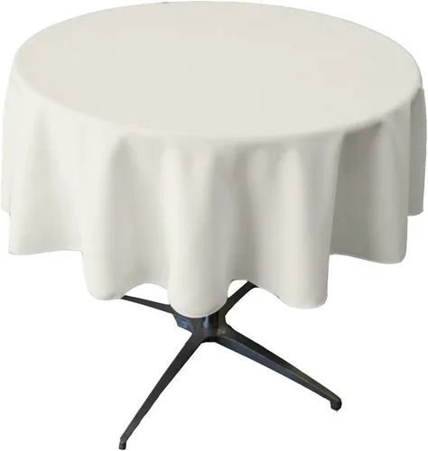 Miniatura 78 de LA Linen - Mantel redondo lavable de popelina de poliéster, resistente a manchas y arrugas, 51", mantel de tela para comedor, cocina, fiesta, Negro