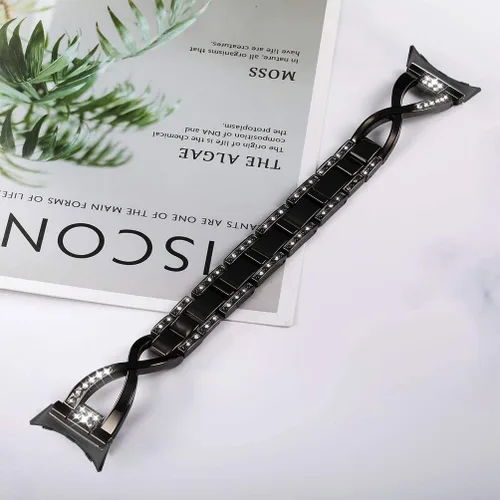 Miniatura 5 de Correa compatible con Google Pixel Watch – Cadena de repuesto de metal para mujer, pulsera de joyería brillante con diamantes de imitación