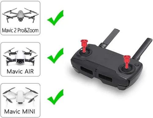 Miniatura 6 de Palanca de mando para drones, palanca de mando de repuesto de metal con control remoto duradero para pilotos de drones, fotografía aérea, aficionados