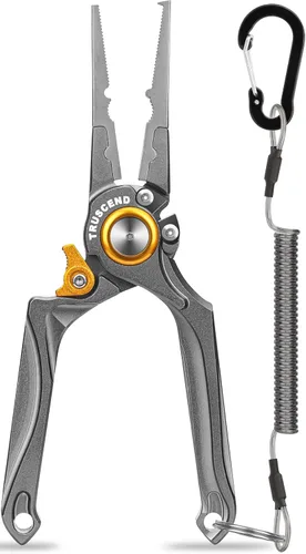 Miniatura 11 de TRUSCEND Alicates de Pesca Bloqueables Prácticos con Mango Ergonómico Innovador, Herramienta de Pesca Recubierta de Teflón Resistente a la Corrosión