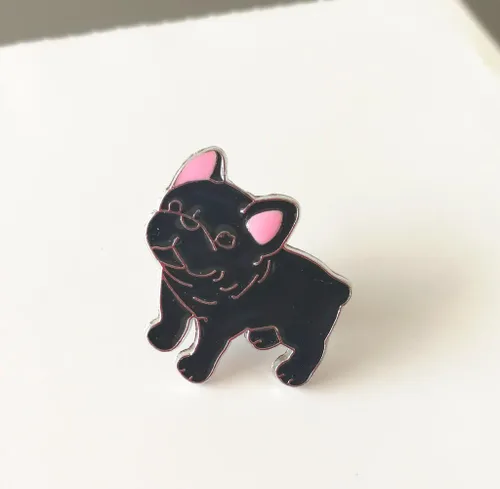 Miniatura 31 de Broche de perro carlino encantador para mascotas, broche de ramillete de metal, placa de identificación para perro, regalo de cumpleaños de Navidad