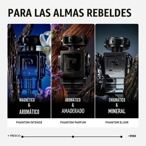 Miniatura 4 de Rabanne Phantom Parfum para hombres – Perfume aromático de ámbar amaderado con lavanda, vainilla y vetiver – Spray de fragancia recargable de larga