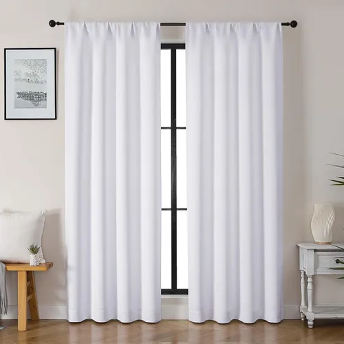 Miniatura 27 de Gwine Cortinas opacas para dormitorio, 54 pulgadas de largo, paneles de cortina de ventana con aislamiento térmico y reducción de ruido, cortinas