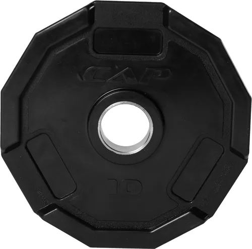 Miniatura 9 de CAP Barbell - Discos de agarre olímpico de goma de 12 lados, color negro Múltiples tamaños