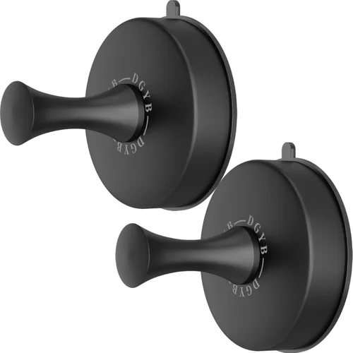 Miniatura 12 de DGYB Ganchos de ventosa para ducha, juego de 4 ganchos extraíbles de acero inoxidable para toallas de baño, ventana de vidrio, puerta, pared y Juego