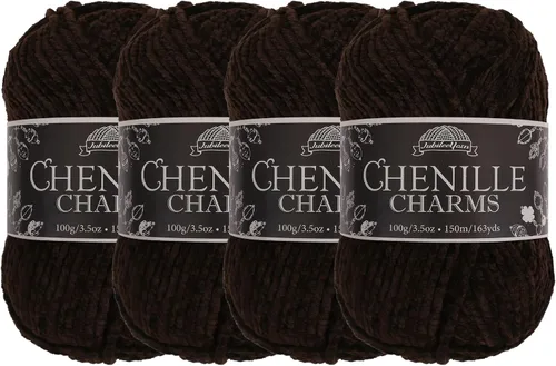 Miniatura 49 de JubileeYarn - Hilo de chenilla (3.53 oz/poliéster peinado, circonita), 1 pastel