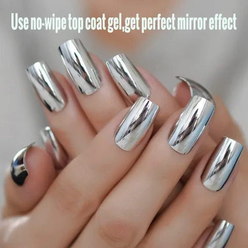Miniatura 3 de Polvo de uñas cromado dorado y plateado – 4 tarros de sirena con purpurina efecto espejo brillante Aurora polvo para mujeres y niñas regalos