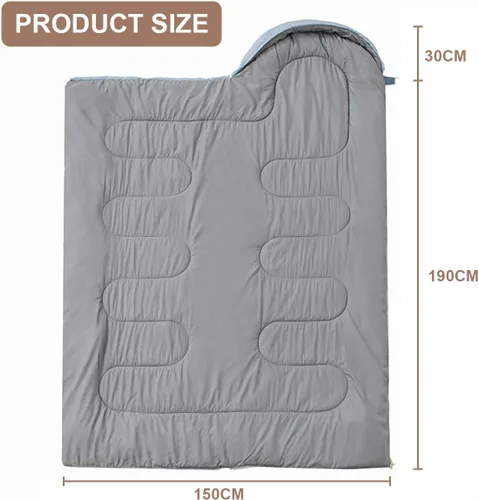 Miniatura 9 de Saco de dormir de 0 grados para adultos, compacto, ligero, para clima frío, para 2-3 estaciones, camping, mochilero, se adapta a 5°F ~ 50°F, 4.3
