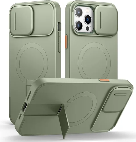 Miniatura 49 de SURITCH - Funda para iPhone 17 Pro Max con cubierta de control de cámara, cubierta para cámara y soporte ajustable, compatible con MagSafe, a prueba