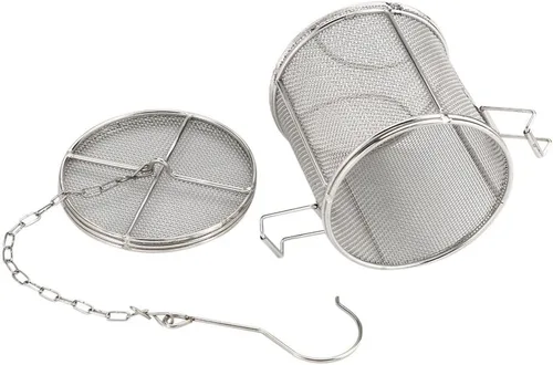 Miniatura 10 de AUNMAS Colador de condimentos de acero inoxidable, infusor de colador de té con cadena, condimentos de sopa, filtro de cesta de separación, té más