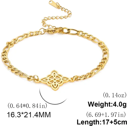 Miniatura 10 de Pulsera de nudo de bruja, nudo celta, símbolo de Wicca pagana, nudo mágico, pulsera de joyería de brujería, pulsera de acero inoxidable ajustable