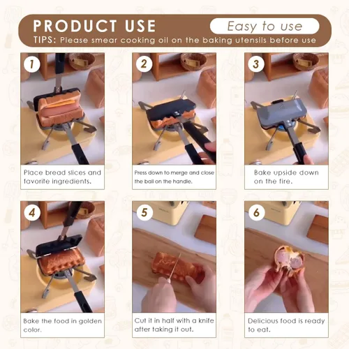 Miniatura 3 de Sandwichera 4w1h – Prensa para perros calientes y panini con parte superior de estufa, parrilla antiadherente de doble cara, se adapta a panes