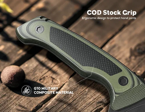 Miniatura 4 de Cuchillo de chef profesional de 8 pulgadas - Hoja de acero alemán con mango G10 y construcción de espiga completa - Diseño Gyuto para cocina al aire