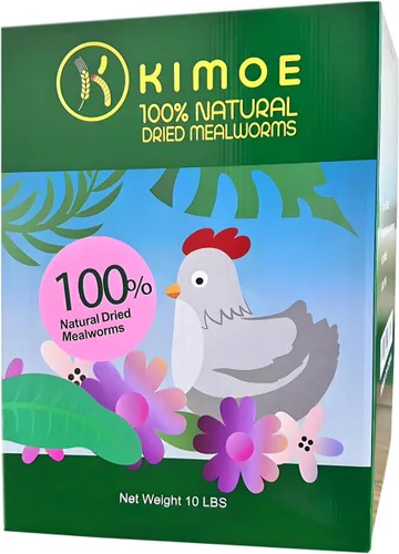 Miniatura 6 de kimoe Gusanos de la Harina Secos a Granel Sin OGM Bolsa de 5 libras para Pollos, Patos y Aves Silvestres — Alimento 100% Natural Alto en Proteínas