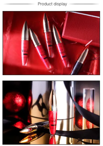 Miniatura 6 de Lápiz labial líquido brillante de diamantes para Halloween, brillo labial líquido con purpurina gótica, de alto pigmento brillante, resistente al #03