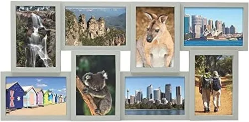 Miniatura 11 de Melannco Marco de collage de fotos de 18 x 18 pulgadas, con 9 aperturas, muestra cuatro fotos de 4 x 6 pulgadas y cinco fotos de 6 x 4 pulgadas