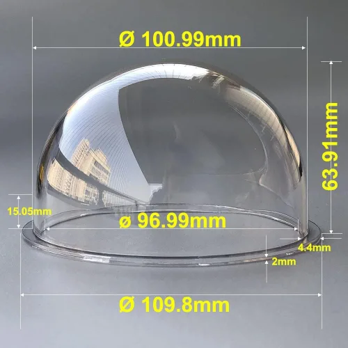 Miniatura 2 de 4.3 pulgadas al aire libre impermeable policarbonato PC cubierta de bola transparente de vigilancia aumentada cámara CCTV cúpula carcasa protectora