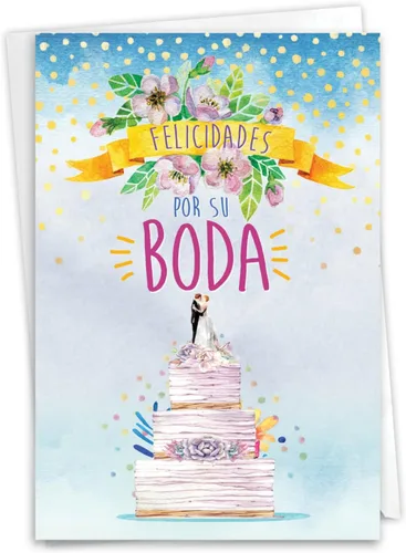 Miniatura 7 de NobleWorks Divertida tarjeta de felicitación de boda española con sobre de 5 x 7 pulgadas (1 tarjeta), felicitaciones, gracias cambiar todo