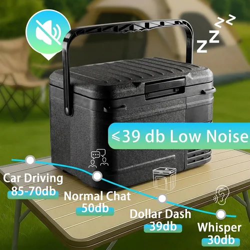 Miniatura 6 de Refrigerador de 12 voltios, mini refrigerador portátil para automóvil de 11 cuartos de galón, compresor congelador enfriador eléctrico -4℉~68℉