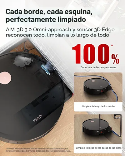 Miniatura 4 de Yeedi Robot aspirador y trapeador S14 Plus, succión de 18,000 Pa, mopa con rodillo OZMO, ZeroTangle 2.0, sensor TruEdge 3D, estación todo en uno