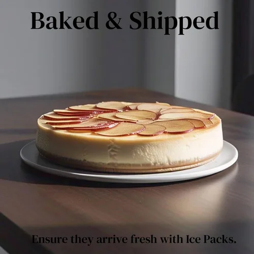 Miniatura 4 de Andy Anand Tarta de manzana sin azúcar de 22.86 cm - Elaborada con auténtico queso crema de California, ingredientes frescos y naturales