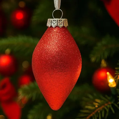 Miniatura 7 de Paquete de 28 adornos navideños de bolas rojas y doradas para decoraciones de árbol - Juego de bolas de plástico irrompibles, carámbanos y copos
