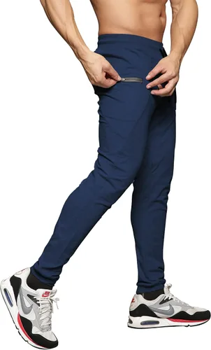 Miniatura 6 de MAIKANONG Pantalones deportivos ajustados para hombre, pantalones de entrenamiento para gimnasio, correr, atletismo, casual
