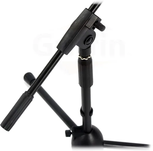 Miniatura 2 de GRIFFIN Soporte de micrófono corto (serie Low Profile-X) – Soporte de trípode para bombo, amplificadores de guitarra, escritorios de estudio, canto